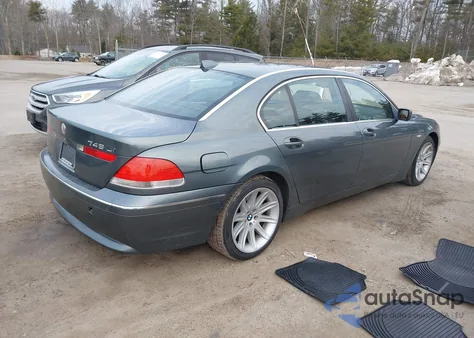 2003 BMW 745Li из США, поврежденный, VIN WBAGN63473DS44532